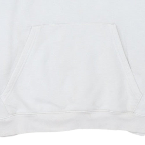 Additional view of Adidas Women’s White Pullover Hoodie L Sports Club Graphic Cotton Blend