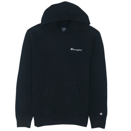 Champion Men's Black Pullover Hoodie Medium Logo Fleece Sweatshirt