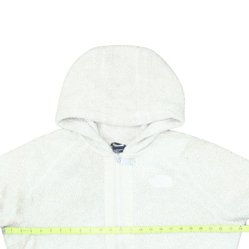 The North Face Womens White XL Fleece Hooded Zip Jacket