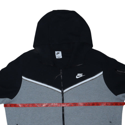 Nike Men's Grey XL Full Zip Hooded Sports Fleece Hoodie