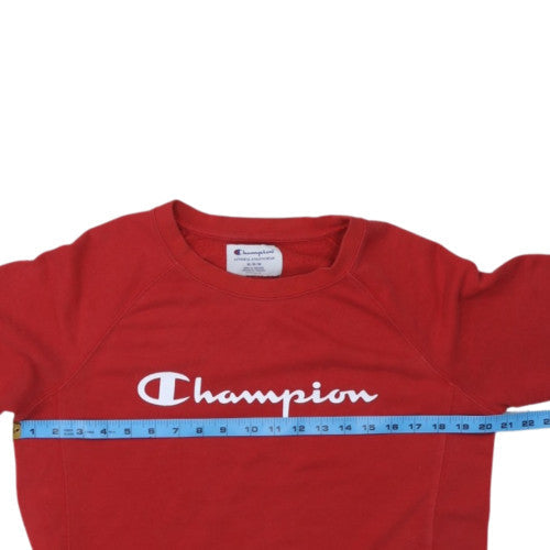 Champion Women's Red Crew Neck Pullover Sweatshirt Size M
