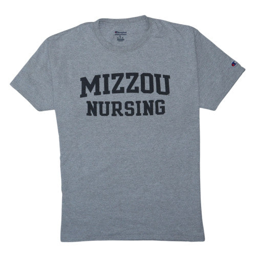 Champion Men's Grey XL Mizzou Nursing Graphic T-Shirt