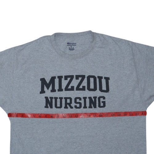Champion Men's Grey XL Mizzou Nursing Graphic T-Shirt