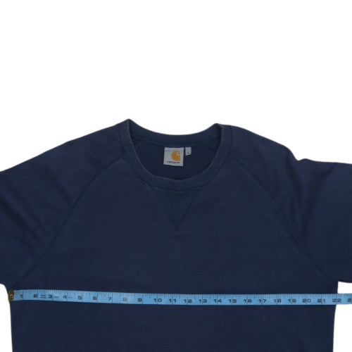 Carhartt Men's Blue Crew Neck Pullover Sweatshirt Size L