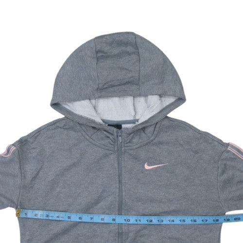 Nike Girls Grey Dri-Fit Full Zip Hoodie XL Lightweight Sportswear