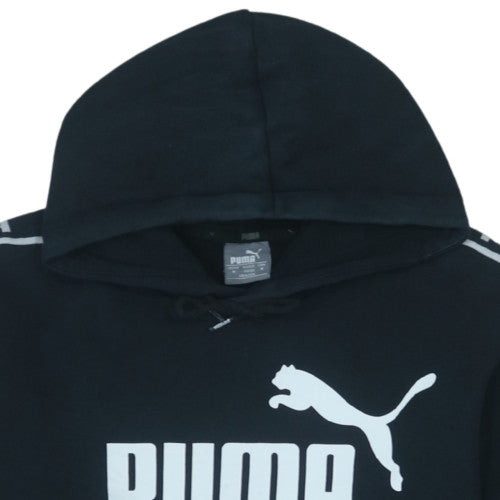 Puma Men's Black Pullover Hoodie M Graphic Sports Fleece