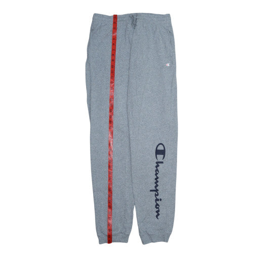 Champion Men's Grey L Sweatpants Jersey Tapered Fit Logo