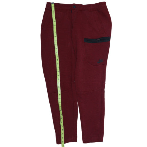 Nike Men’s Red Jogger Trousers M Regular Fit Cotton Blend