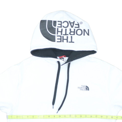 The North Face Men's White Pullover Hoodie Size M Logo Outdoor Fleece