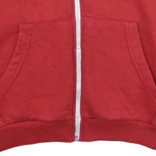 Quiksilver Mens Red Full Zip Fleece Hoodie XL