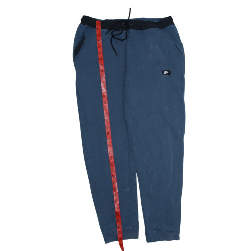 Nike Men's Blue Jogger Sweatpants L Cotton Blend Drawstring