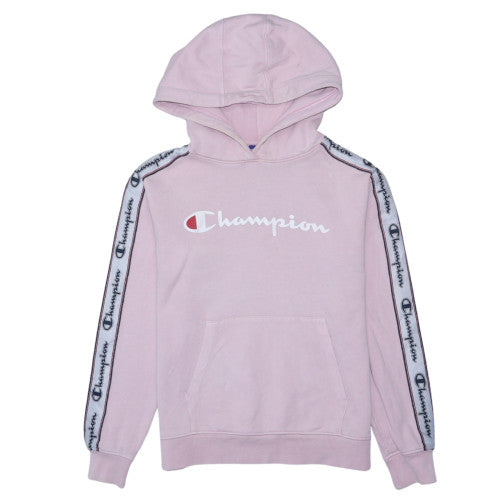 Champion Womens Pink XS Pullover Hoodie Logo Hooded Sweatshirt