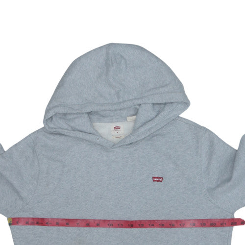 Levi's Men's Grey Pullover Hoodie Size M Regular Fit Logo Fleece