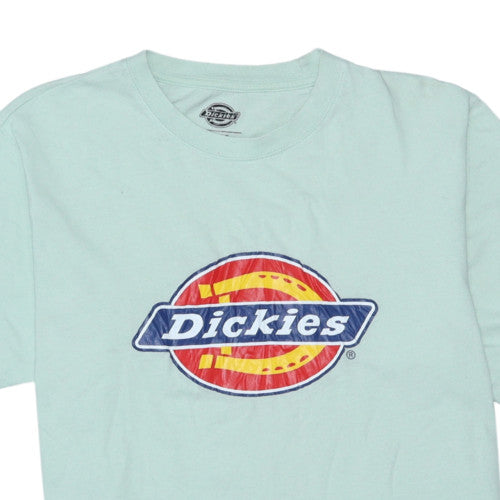 Dickies Men's Green Large Logo Graphic Cotton T-Shirt