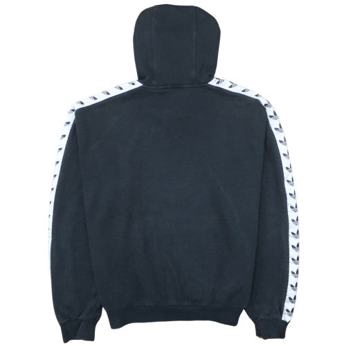 adidas Mens Black Pullover Fleece Hoodie M Sports Logo Sweatshirt