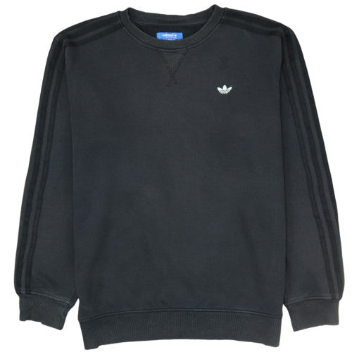 adidas Men's Black Classic Trefoil Crew Neck Sweatshirt Size M
