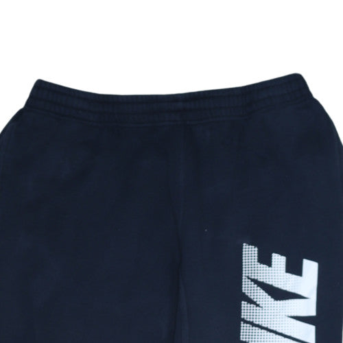 Nike Men's Black Cotton Blend Jogger Sweatpants L Logo Print