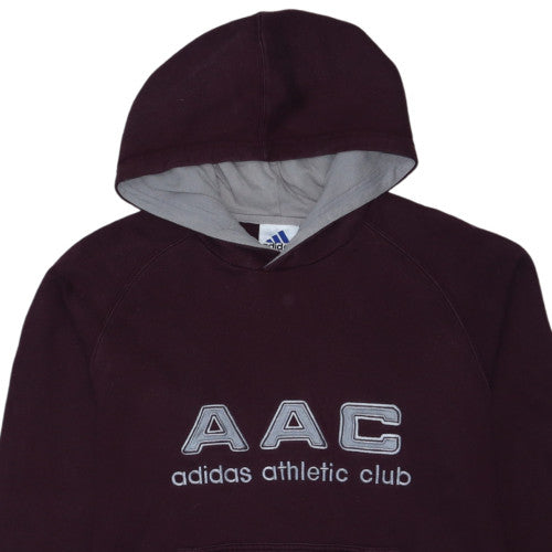 Adidas Mens Brown AAC Embroidered Pullover Hoodie Size S