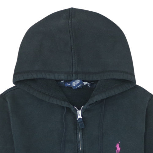 Ralph Lauren Sport Women's Black Full Zip Hoodie Size L Cotton