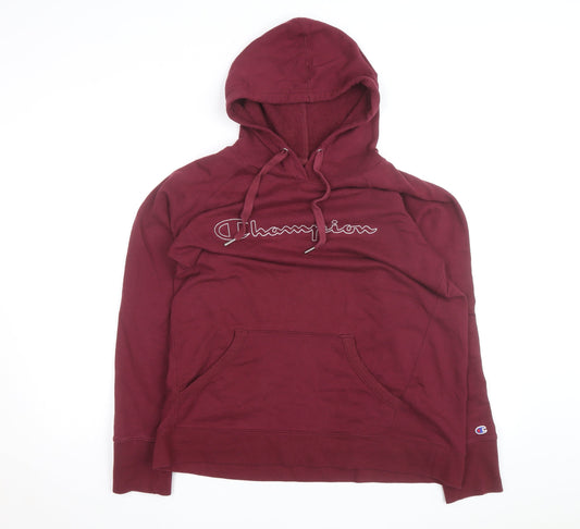 Champion Men's Red Pullover Hoodie Large Regular Fit Fleece