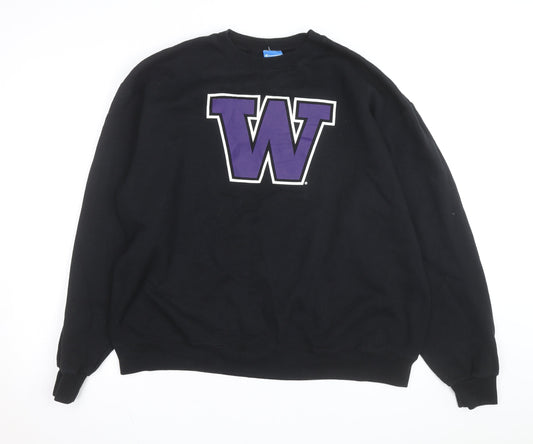 Champion Men's Black XL Pullover Fleece Sweatshirt with Logo