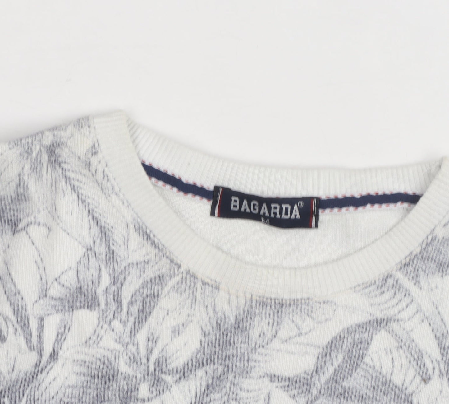 Bagarda Men's Grey Floral Crew Neck Sweatshirt Size M