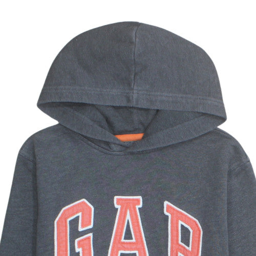 GAP Kids Boys Blue Pullover Hoodie XL (12-13 Years) Logo Front Cotton Blend