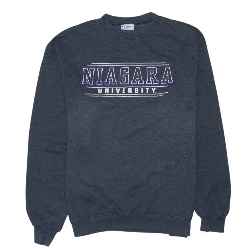 Champion Mens Grey Niagara University Crew Neck Sweatshirt L
