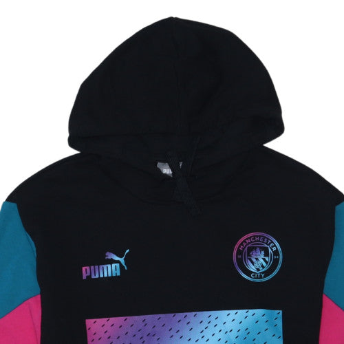 Puma Men's Black Manchester City Pullover Hoodie Size M
