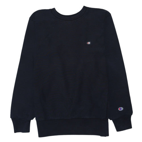 Champion Men's Black Large Reverse Weave Crew Neck Sweatshirt