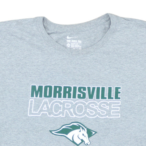 Nike Men's Grey Morrisville Lacrosse Athletic Fit T-Shirt XXL