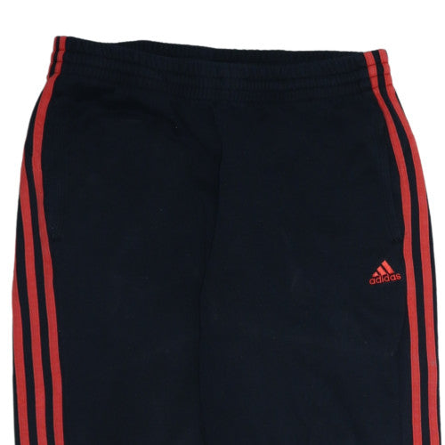 Adidas Men's Black Red Track Pants M Regular Fit Fleece Trousers