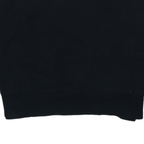 Ralph Lauren Womens Black L Sweatshirt Crew Neck Cotton Blend Logo
