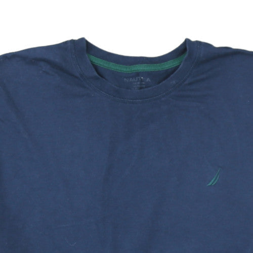 Nautica Men's Navy Blue Crew Neck Short Sleeve Cotton T-Shirt Size XL
