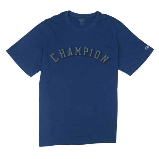 Champion Mens Blue XL Crew Neck Cotton T-Shirt