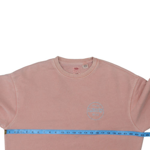 Levi's Mens Pink Relaxed Sweatshirt Crew Neck M Cotton Casual