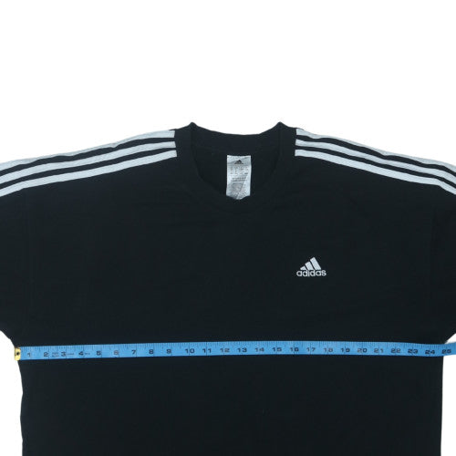 Adidas Women's Black L 16-18 Crew Neck Pullover Sweatshirt