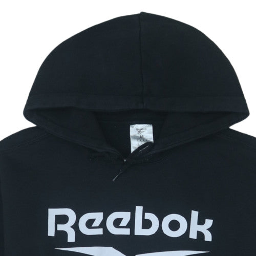 Reebok Men's Black Pullover Hoodie Size M Sports Fleece Sweatshirt