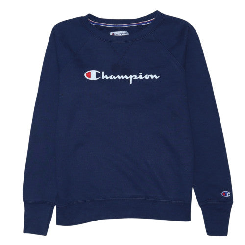 Champion Men's Blue Small Pullover Sweatshirt Crew Neck Fleece