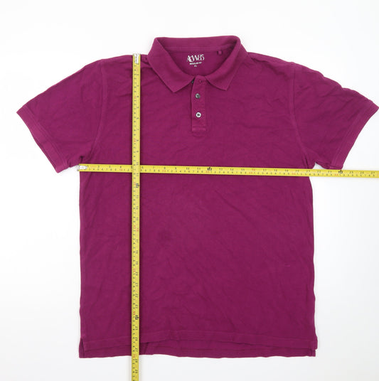 AW85 Men’s Purple Regular Fit Cotton Short Sleeve Polo Shirt XL