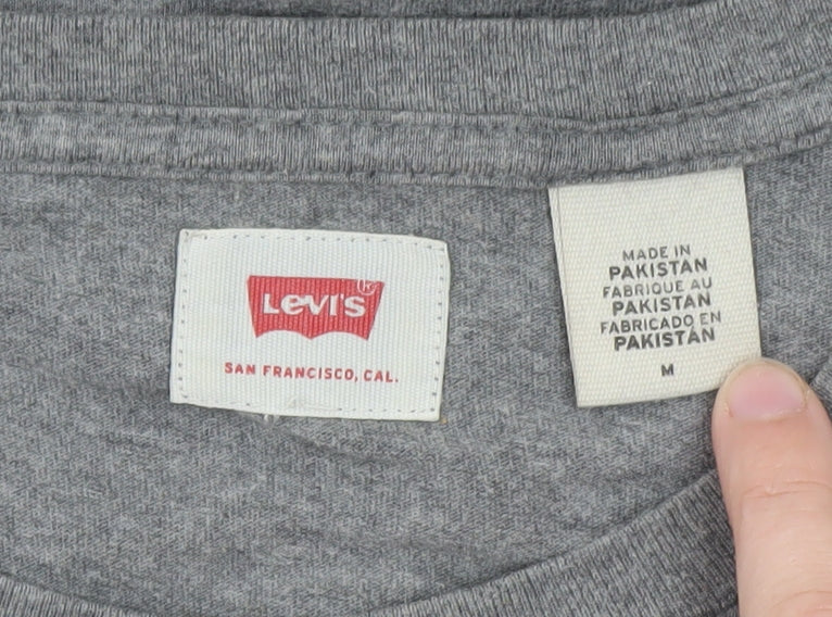 Levi's Men's Grey Crew Neck Short Sleeve Classic Cotton T-Shirt M