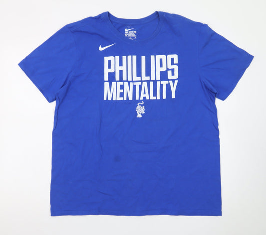 Nike Men's Blue Phillips Mentality Athletic Fit T-Shirt XL