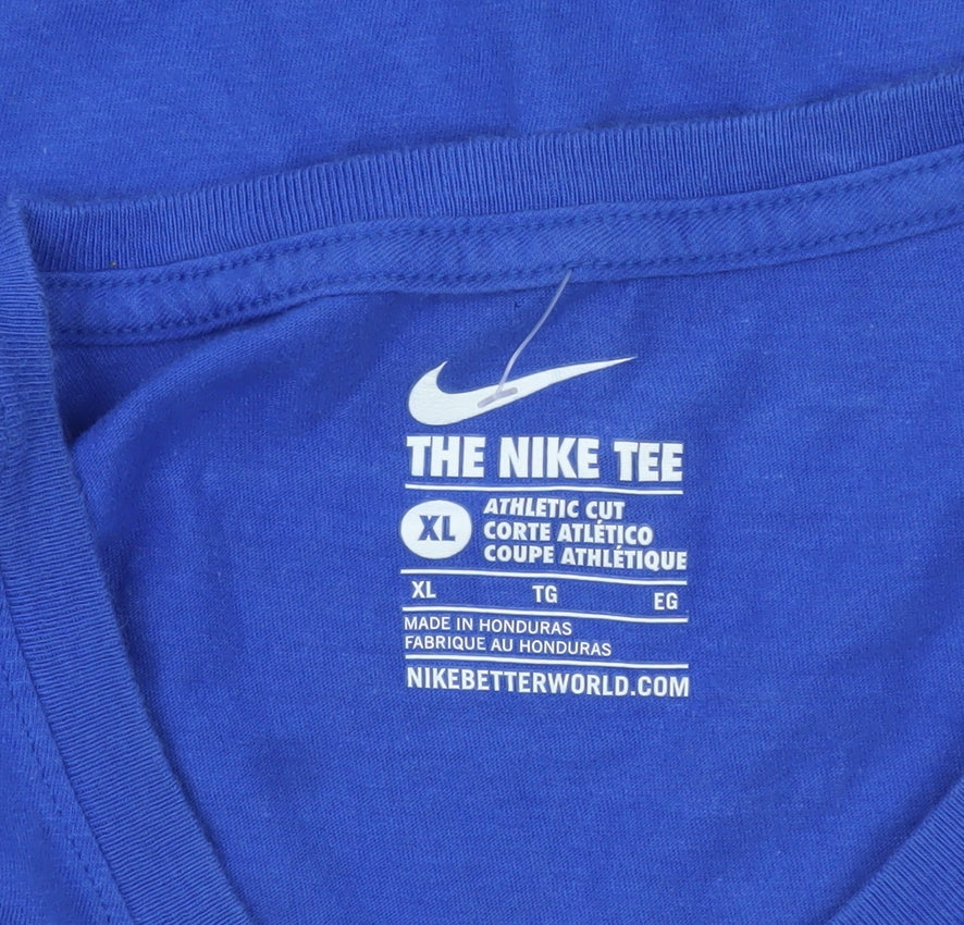 Nike Men's Blue Phillips Mentality Athletic Fit T-Shirt XL