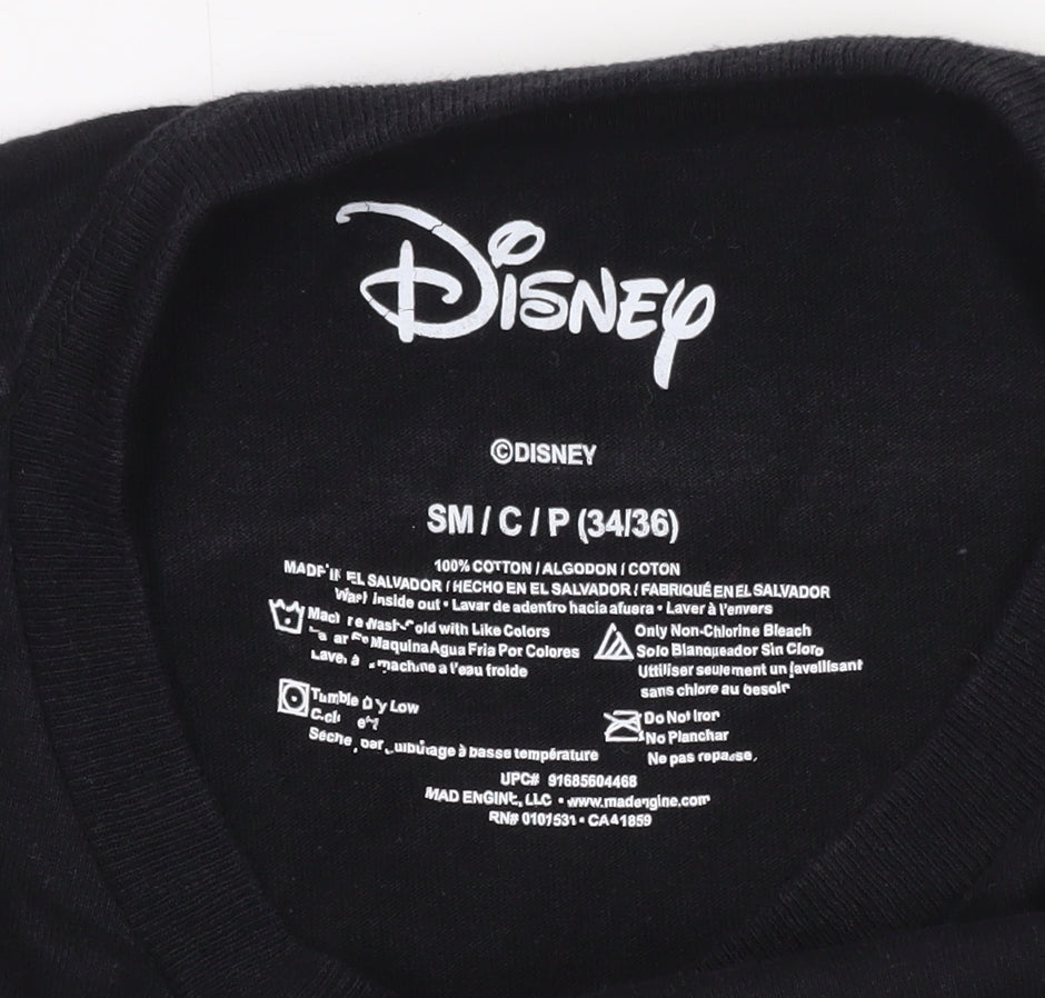 Disney Mickey Mouse Black Long Sleeve Crew Neck T-Shirt Women’s Small