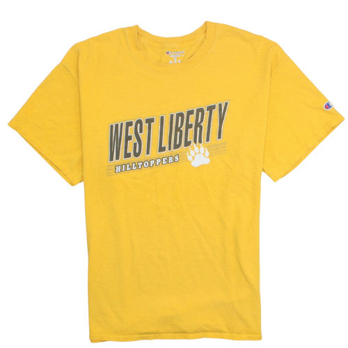 Champion Men’s Yellow West Liberty Hilltoppers Graphic T-Shirt XL
