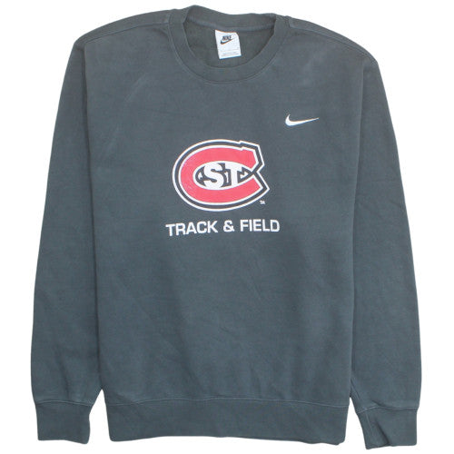 Nike Men's Grey Track & Field Crew Neck Sweatshirt Size L