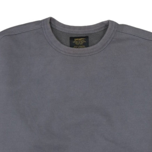 Carhartt Men Grey Sefton Sweatshirt M Crew Neck Cotton Blend