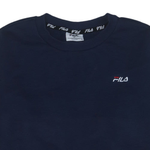 Fila Men's Blue Crew Neck Pullover Sweatshirt M Regular Fit