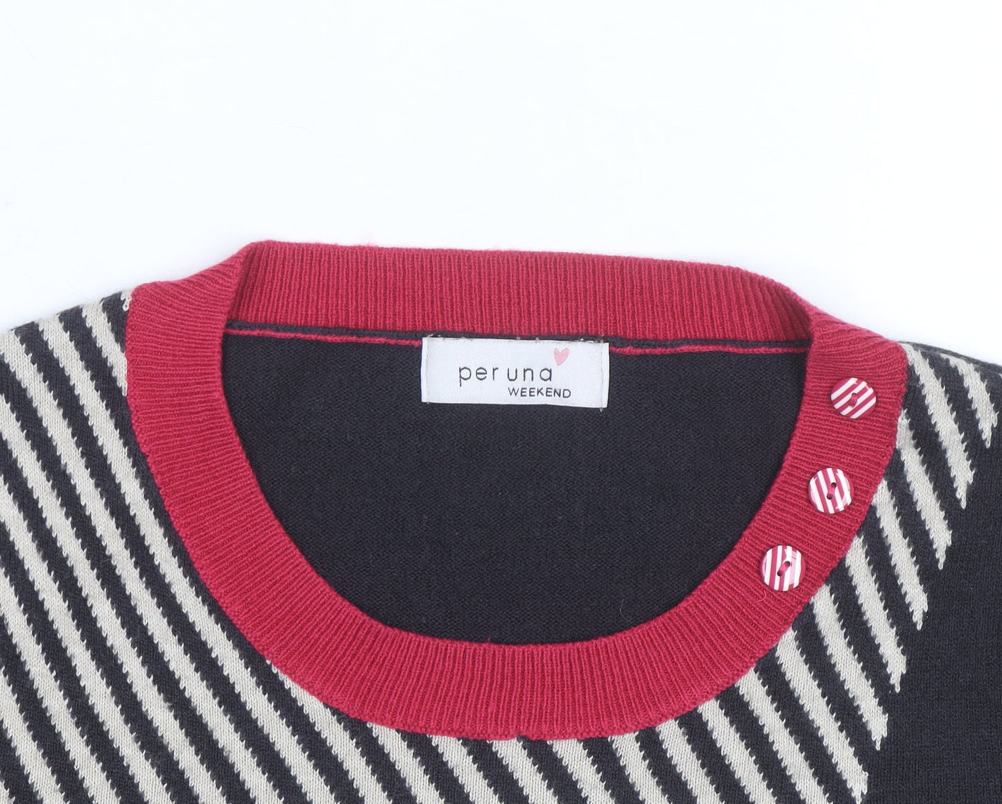 Marks and Spencer Women’s Multicoloured Striped Jumper Size 14