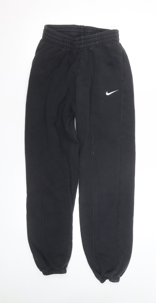 Nike Men's Black XS Fleece Sweatpants with Elastic Waist